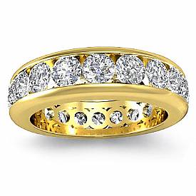 Round Diamond Channel Eternity Wedding band 14k Gold (2.2Ct. tw.)