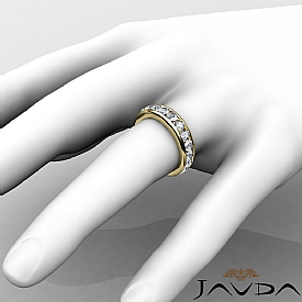 Round Diamond Channel Eternity Wedding band 14k Gold (2.2Ct. tw.)