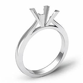Princess Diamond Classic Solitaire Engagement Setting Ring 14k W Gold