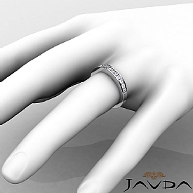 0.75 CT Princess Diamond Wedding Band 14k W Gold