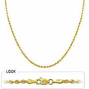 14k Yellow Gold Diamond Cut Rope Hip Hop Chain Mens Necklace (2.5mm,18