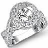 1.5Ct Round Diamond Engagement Ring Setting 14k White Gold