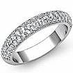 1.Ct Round Pave Diamond Wedding Band 14k White Gold