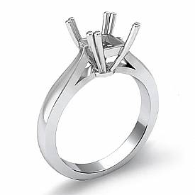 Princess Diamond Classic Solitaire Engagement Setting Ring 14k W Gold