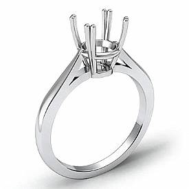 Round Diamond Classic Solitaire Engagement Setting Ring 14k W Gold