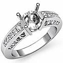 0.25 Ct Round Diamond Engagement Ring Setting 14k W Gold