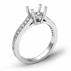 0.25 Ct Round Diamond Classic Engagement Ring Setting 14k W Gold