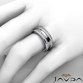 1.75 Ct Princess Round Diamond Wedding Eternity Ring W Gold