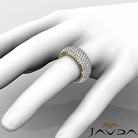 4 Ct Round Pave Diamond Eternity Anniversary Ring Band 14k Gold (4Ct. tw.)