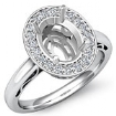 0.36 Ct Round Diamond Engagement Ring Semi Mount 14K White Gold