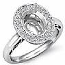 0.36 Ct Round Diamond Engagement Ring Semi Mount 14K White Gold