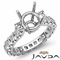 1.40Ct Round Diamond Antique Engagement Ring Prong Setting 14k W Gold Semi Mount