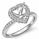 1.0 Ct Round Pave Diamond Vintage Engagement Ring Setting 14k Gold