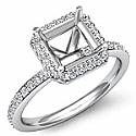 1.0 Ct Round Pave Diamond Vintage Engagement Ring Setting 14k Gold