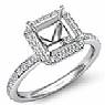 1.0 Ct Round Pave Diamond Vintage Engagement Ring Setting 14k Gold