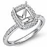 1.0 Ct Round Pave Diamond Vintage Engagement Ring Setting 14k Gold