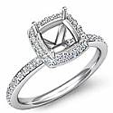 1.0 Ct Round Pave Diamond Vintage Engagement Ring Setting 14k Gold