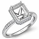 1.0 Ct Round Pave Diamond Vintage Engagement Ring Setting 14k Gold