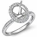 1.0 Ct Round Pave Diamond Vintage Engagement Ring Setting 14k Gold