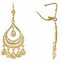 14k Yellow Gold Chandelier Earrings