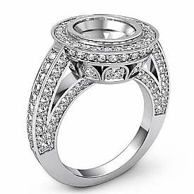 2 CT Round Diamond Engagement Ring Vintage Setting Gold
