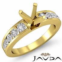 Diamond Solitaire Engagement Round Semi Mount Ring Setting 14k Gold Yellow (0.7Ct. tw.)