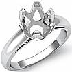 Round Diamond Classic Solitaire Engagement Ring Setting 14k W Gold