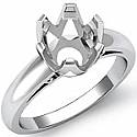 Round Diamond Classic Solitaire Engagement Ring Setting 14k W Gold