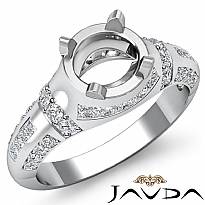 0.25 Ct Round Princess Diamond Engagement Setting 14k White Gold Semi Mount Ring