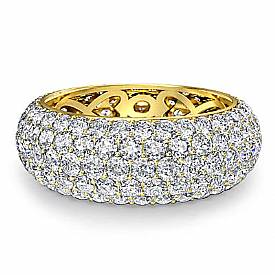 Round Eternity Wedding Ring Diamond Anniversary Band  14k Gold (3.95Ct. tw.)