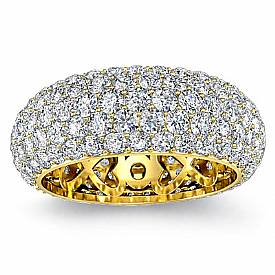 Round Eternity Wedding Ring Diamond Anniversary Band  14k Gold (3.95Ct. tw.)