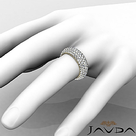Round Eternity Wedding Ring Diamond Anniversary Band  14k Gold (3.95Ct. tw.)