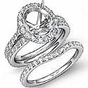 1.80 Ct Diamond Engagement Ring Bridal Set Oval Setting 14k Gold