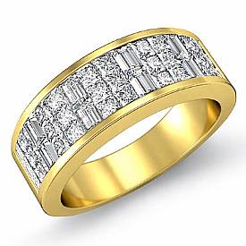 Princess Baguette Dimoind Women Wedding Ring 14k Gold (1.5Ct. tw.)