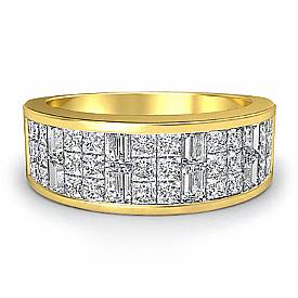 Princess Baguette Dimoind Women Wedding Ring 14k Gold (1.5Ct. tw.)