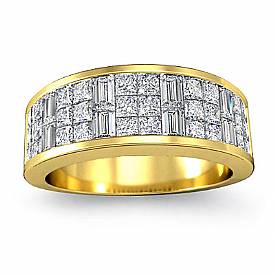 Princess Baguette Dimoind Women Wedding Ring 14k Gold (1.5Ct. tw.)
