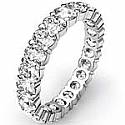 4.15 CT Oval Cut Diamond Eternity Women Wedding Band W Gold
