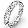 4.15 CT Oval Cut Diamond Eternity Women Wedding Band W Gold