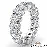 Oval Diamond Eternity Women's Wedding Band Engagemet Ring 14k White Gold 4.15Ct