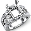 1.25 Ct Princess Round Diamond Engagement Ring Radiant Setting 14k WG