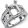 1.25 Ct Princess Round Diamond Engagement Ring Radiant Setting 14k WG