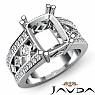 1.25Ct Princess Round Diamond Engagement Ring Radiant Semi Mount 14k White Gold