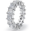 4.25 CT Princess Diamond Shared Prong Eternity Band W Gold
