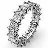4.25 CT Princess Diamond Shared Prong Eternity Band W Gold