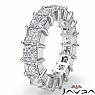 Princess Diamond Shared Prong Eternity Women's Band 14k White Gold Ring 4.25Ct