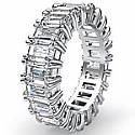 4.5 CT Emerald Cut Diamond Eternity Wedding band W Gold