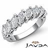 Marquise Cut Prong Set Diamond Half Wedding Band Womens Ring 14k White Gold 2Ct