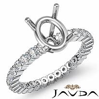 0.90Ct Diamond Solitaire Eternity Engagement Ring Semi Mount Setting 14k Wh Gold
