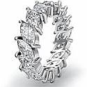 5.30 Ct Marquise Cut Diamond Eternity Wedding band Ring W Gold