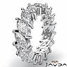 Women's Eternity Band Marquise Cut Prong Set Diamond Ring 14k White Gold 5.3Ct